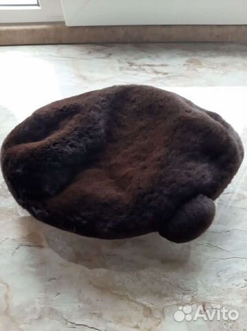 Берет-шапка из стриженной норки