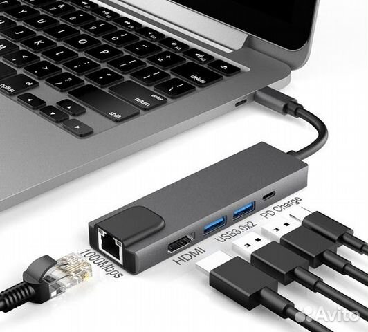 Адаптер/Переходник Type-C HUB Apple MacBook