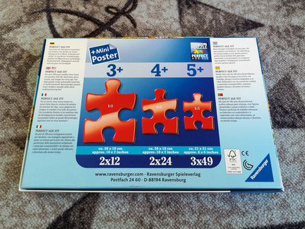 Пазл Ravensburger Красочные динозавры 2х24 деталей