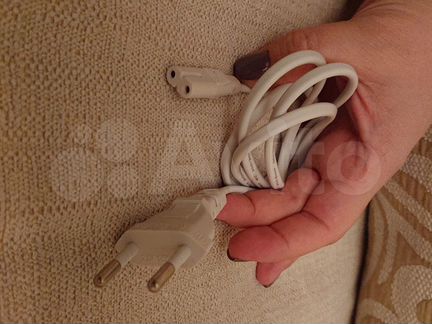 Новый шнур питания iec-c7 2x0,5mm белый метр принт