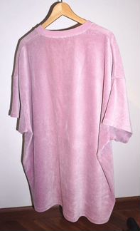 Вельветовая розовая футболка ASOS