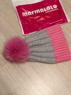 Шапка зимняя с натуральным помпоном