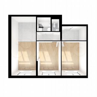 2-к квартира, 62.1 м², 19/24 эт.