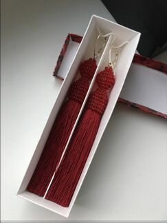 Шелковые серьги-кисти