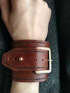Кожаный браслет мужской. Hand made
