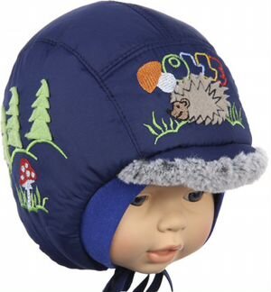 Зимняя шапки olle 1-1.5 года новая с биркой