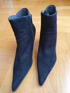 Ботильоны замшевые черные женские