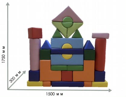 Детский набор мягких фигур 34 штуки