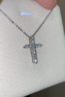 Крест/подвеска/колье- золото бриллианты