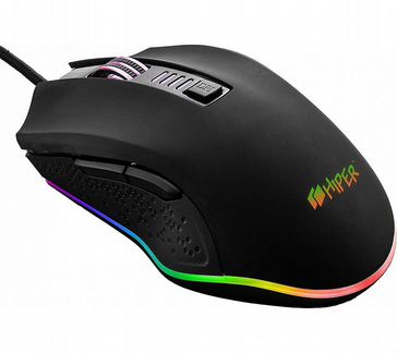 Игровая мышь hiper Genome GM-5 чёрная (USB, 6 кноп