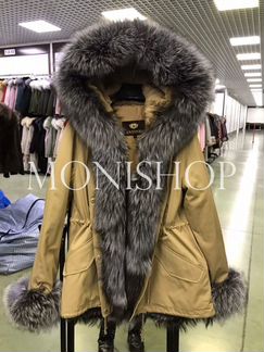 Парка с натуральным мехом