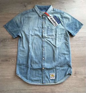 Рубашка джинсовая Superdry XL. Slim fit. Оригинал