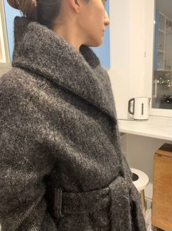 Пальто шерстяное CopCopine с капюшоном