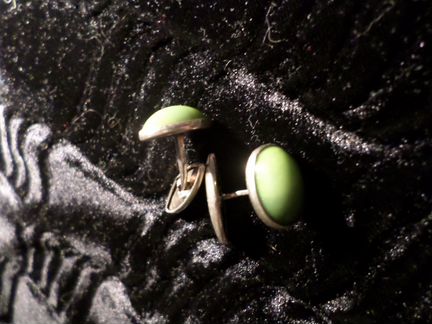 Запонки серебро 875