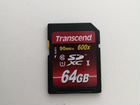Transcend sdxc Class 10 UHS-I 600x 64GB карта памя