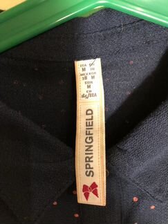 Платье (сарафан) Springfield синее в горошек