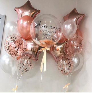 Гелевые шары с перьями / воздушные шары наполненые