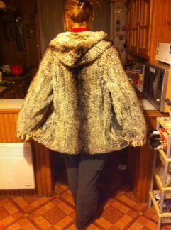 Шубка вязаная из меха шиншиллы р.50-54