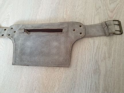 Сумка на пояс из кожи ремень