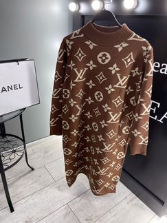 Длинное платье водолазка LV