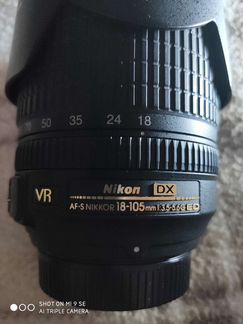 Объектив nikon nikkor 18-105mm/1:3,5-5,6G ED на за