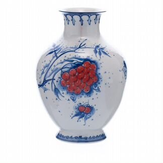 Ваза «Снегирь» Гжель
