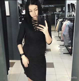 Замшевое платье DG