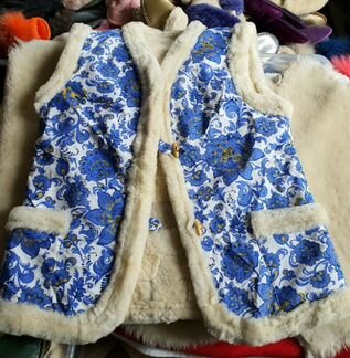 Жилетки из овчины. Женский жилет новый