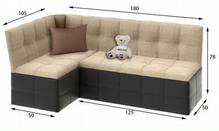 Угловой кухонный диван Токио Домино