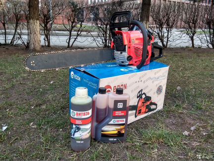 Бензопила + масло 2Т и масло для цепи