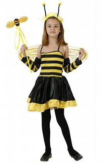 Костюм Черно-желтая Пчелка для девочки (Детский) У