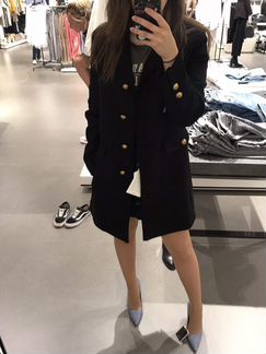 Новое синее пальто Zara