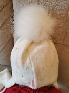 Комплект шапка, шарф зимний р46