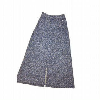 Юбка макси Pull&Bear с разрезом на пуговицах