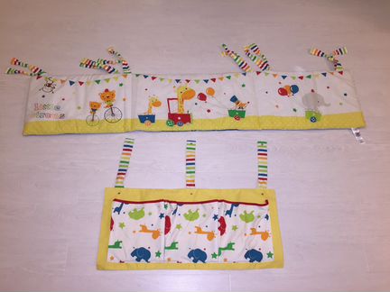 Бампер и кармашки для кроватки Mothercare