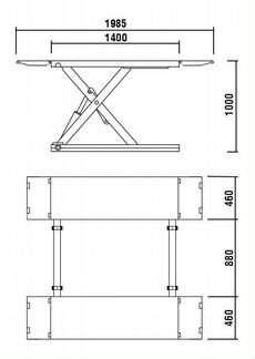 Подъемник ножничный на 3 тонны