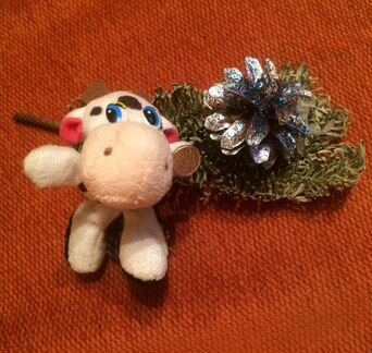 Елочная игрушка Корова / Бык