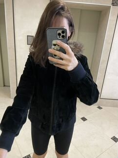 Бомбер женский замшевый