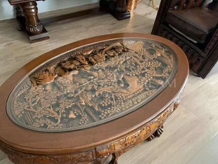 Комплект для чаепитий: стол и 4 табурета в стиле ш