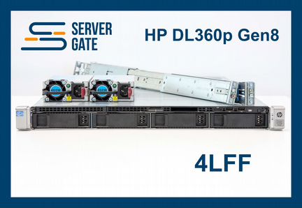 Сервер HP DL360p G8 4LFF 2x E5-2650v2 256 GB