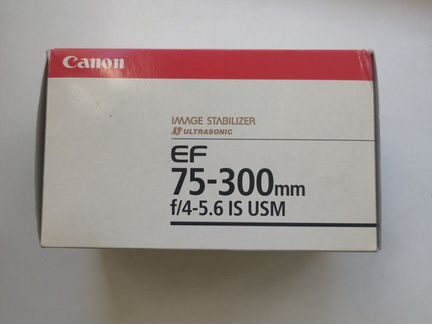 Коробка от объектива Canon EF 75-300 f/4-5,6 IS US