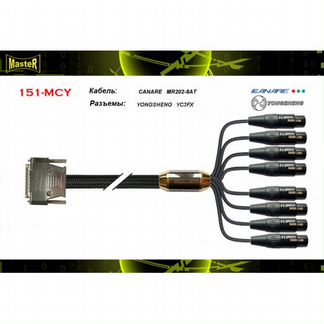 Кабель мультикор D-Sub 25pin на 8 xlr