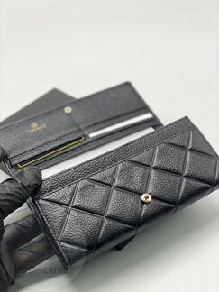 Новый кошелек женский Chanel кожа черный