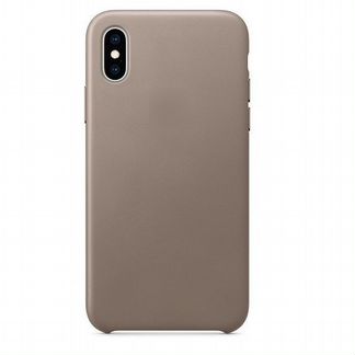 Чехол-накладка для iPhone XS Max leather case AAA Taupe (темно-серый)