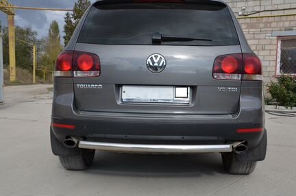 Защита переднего бампера нерж. Volkswagen Touareg