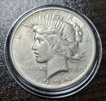 США. 1 Доллар 1925 г. Мирный. Состояние хорошее
