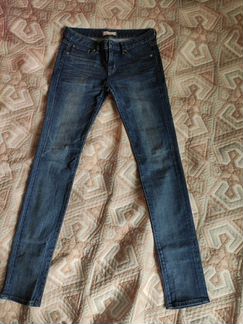 Джинсы синие skinny uniqlo
