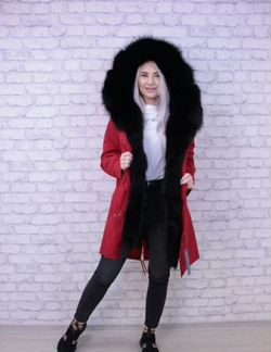 Парка женская зимняя с натуральным мехом