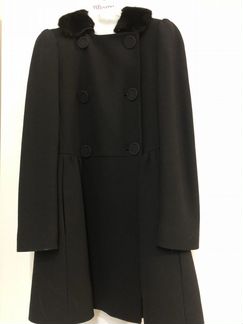 Пальто RED valentino с норковым воротником