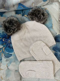 Комплект шапка и варежки crazy 8